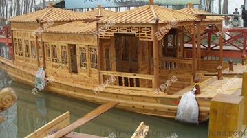 安徽画舫木船 景区载客观光木船