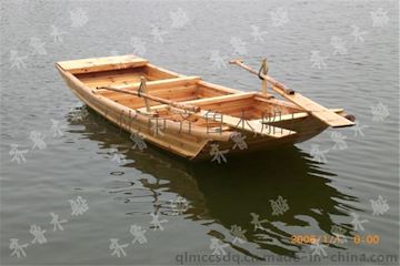捕鱼船 木制手划捕鱼船